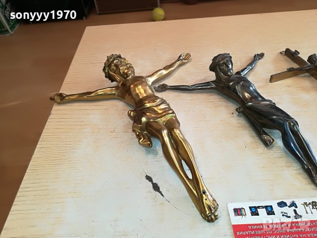 христос 3бр мед/месинг-внос германия 0301230836, снимка 10 - Антикварни и старинни предмети - 39166670