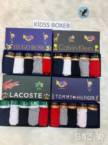 детски боксерки в кутия lacoste burberry tommy hilfiger calvin klein , снимка 2 - Детско бельо и бански  - 50744765