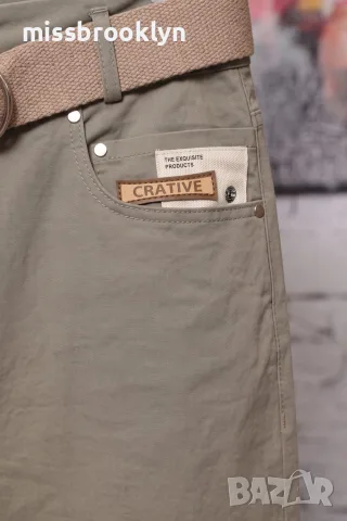 Панталон “Khaki Gravity Belt” – каки панталон с плетен колан арт.8036, снимка 4 - Панталони - 55821262