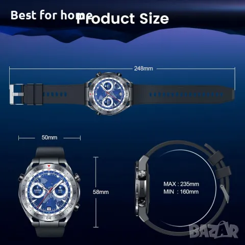 Луксозен мъжки смарт часовник NIIZZERO с метален корпус , снимка 8 - Смарт гривни - 48711064