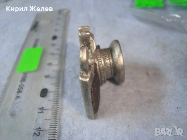 ПОСРЕБРЕН ЛАКИРАН ВИНТИДЖ ПЕНДАНТ - РЕТРО ФОТОАПАРАТ ФИГУРАЛЕН АРТ МЕДАЛЬОН с КОЖА и КРИСТАЛ 35108, снимка 9 - Колиета, медальони, синджири - 37745188