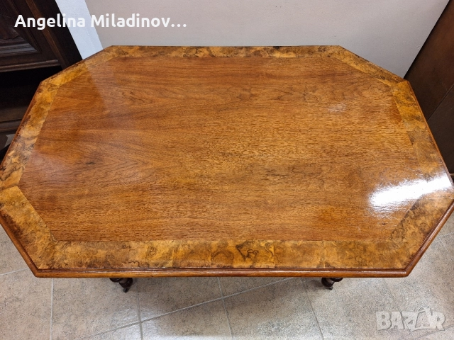 Античен Викториански к - т  за трапезария маса  с 4 стола, снимка 7 - Маси - 51596159