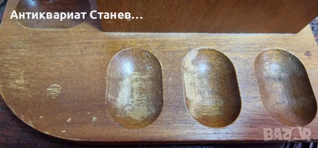 Винтидж дървена поставка за лули с кутия за тютюн, снимка 13 - Лули - 56246044