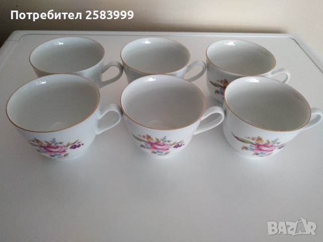 Чешки порцеланов сервиз за чай, снимка 2 - Сервизи - 37733397
