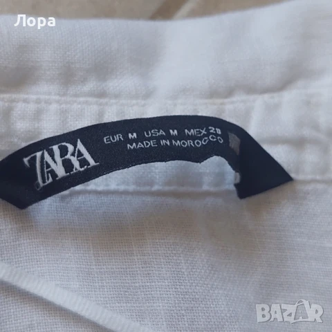 Дамска ленена риза ZARA , снимка 4 - Ризи - 51180783