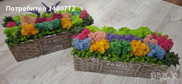 Цветна градинка със скандинавски мъх, снимка 16 - Декорация за дома - 47933132