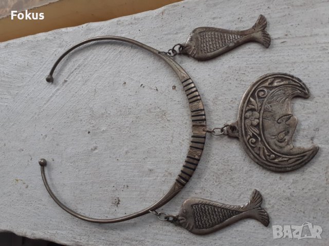Стар берберски накит за врата колие гердан огърлица, снимка 3 - Антикварни и старинни предмети - 38398922