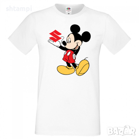 Мъжка тениска Mickey Mouse Suzuki Подарък,Изненада,Рожден ден, снимка 9 - Тениски - 36577686
