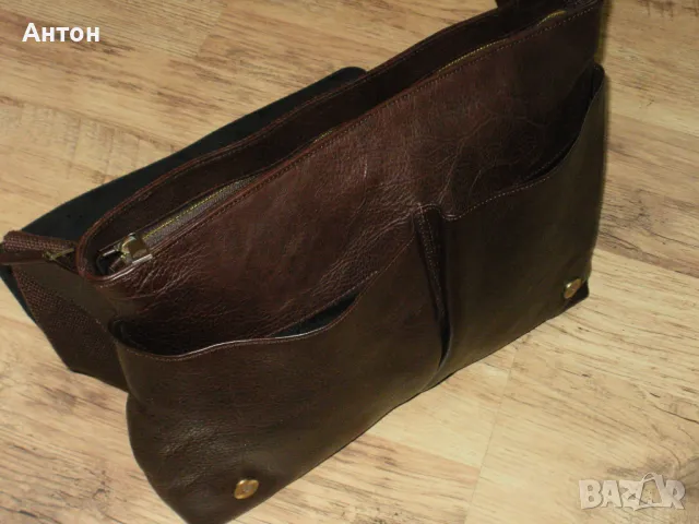 оригинална винтидж бизнес чанта естествена кожа, снимка 9 - Чанти - 49892751
