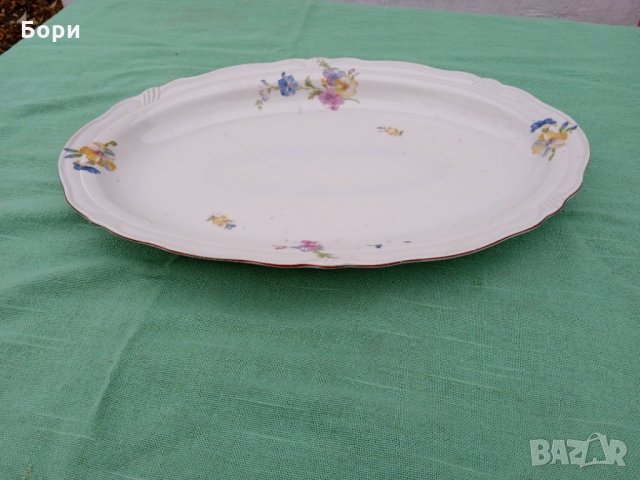 Стар български порцелан Плато 26 х 39см, снимка 3 - Чинии - 35118602