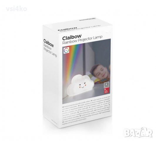 Нощна лампа за деца с проектор на дъга, и забавни стикери., снимка 7 - Детски нощни лампи - 37614257