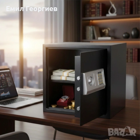 Електронен сейф 43L с аварийни ключове и монтажни болтове – Сигурност и защита за ценни вещи
