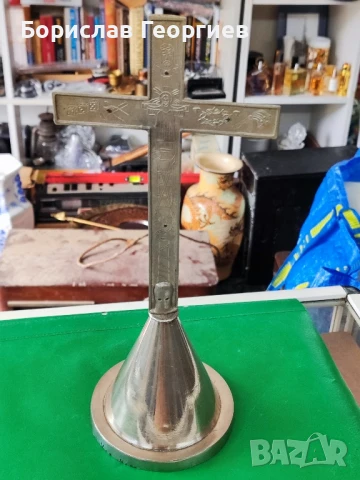 Настолен кръст, снимка 4 - Антикварни и старинни предмети - 51200387