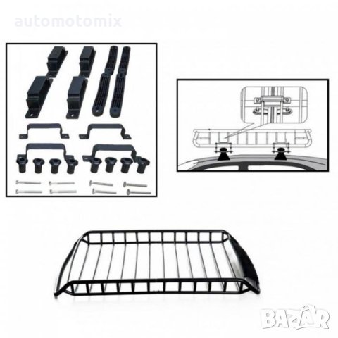 Стоманен багажник за покрив 140 х 100см, снимка 4 - Аксесоари и консумативи - 34170324