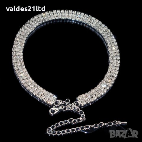 Колие с изкуствени кристали, снимка 7 - Колиета, медальони, синджири - 39314934