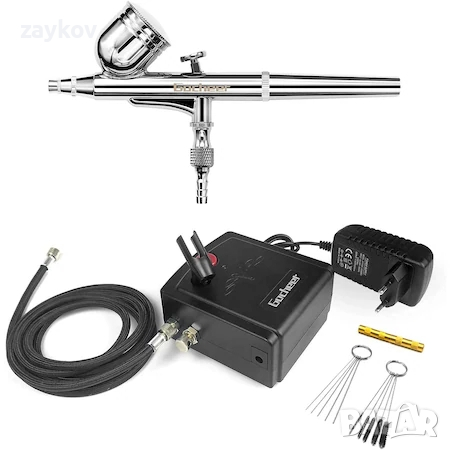 Комплект Аерограф Gocheer Mini Compressor Airbrush,, снимка 3 - Друга електроника - 44810555