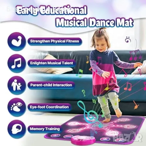 Нова Детска музикална постелка с 6 стрелки и 5 режима на игра деца, снимка 5 - Образователни игри - 50034038