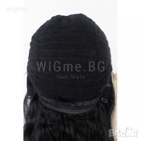 Дълга черна чуплива лейс фронт перука Линда, снимка 6 - Аксесоари за коса - 35626739