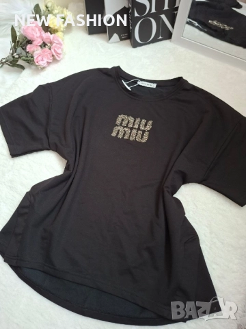 Разпродажба ✨ Дамска Памучна Тениска ✨MIU MIU , снимка 2 - Тениски - 52001062