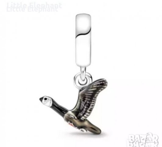 Сребърен висящ елемент,колекция"Animals"-Канадска гъска/нов, снимка 1