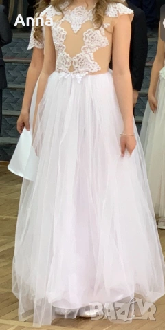 Рокля 🔥🌸. За момиче 11-12 години, ръст 135-150 см. Носена веднъж 🌸, снимка 3 - Рокли - 54138913