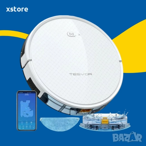 Прахосмукачка робот за сухо и мокро почистване Tesvor X500 Pro