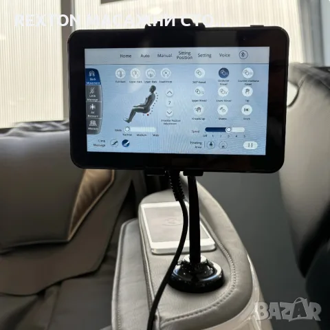 ПРОМОЦИЯ - Професионален Масажен Стол REXTON Z91S с дълбок и регулируем 3D масаж и 7-инчов дисплей, снимка 7 - Масажори - 55844947