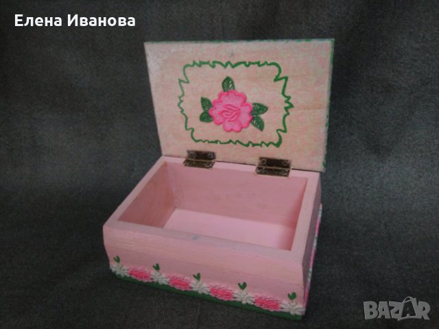 Дървена кутия за бижута #21, снимка 7 - Декорация за дома - 24388389