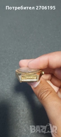 Винтидж руски позлатен механичен часовник Cornavin. Покритие 22 карата, снимка 6 - Мъжки - 51085092