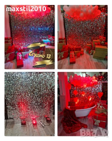 Блестяща стена от пайети в розово злато, снимка 7 - Декорация - 38993392