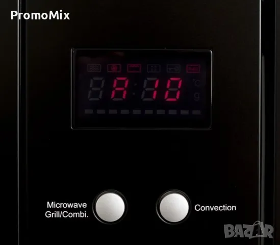 Микровълнова фурна за вграждане Exquisit EMW2546HIBLACK 25л 900W 2500W Микровълнова печка конвекция , снимка 8 - Микровълнови - 48811347