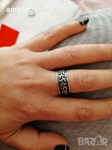 Сребърна халка - модел R004A, снимка 2 - Пръстени - 39665089