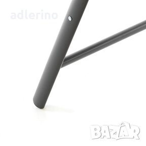 Комплект от 2 сгъваема стола, текстилен, алуминиева черна рамка, тъмно сив, градински стол, Къмпинг , снимка 2 - Къмпинг мебели - 34148999