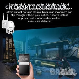 WiFi безжична IP камера  5MP FULL-HD 1080P с нощно виждане 360, снимка 3 - IP камери - 29291127