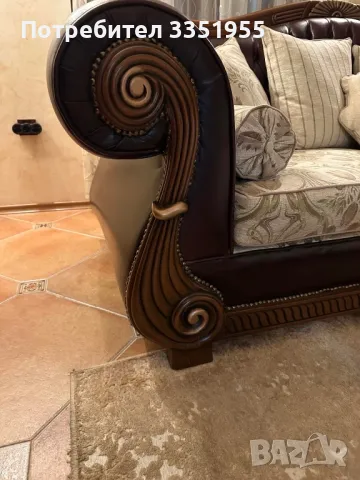 Два тройни Дивана Честърфилд, снимка 4 - Дивани и мека мебел - 49469085