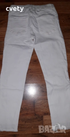 Детски бели дънки ZARA за ръст 140, снимка 2 - Детски панталони и дънки - 54166690