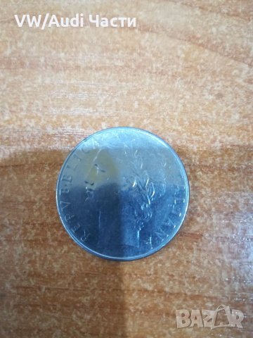 Монета 100 лири 1977г. ИТАЛИЯ , снимка 2 - Нумизматика и бонистика - 39460009