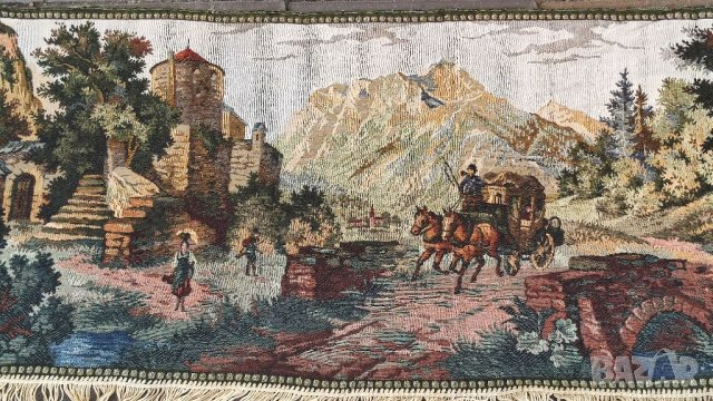 Стар ръчно изработен кавьор, гоблен, украса за стена. , снимка 8 - Антикварни и старинни предмети - 38231534