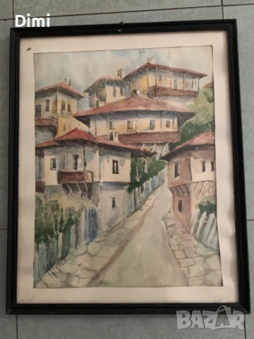 КОЛЬО КОЛЕВ /1905 - 1950/ акварел/пейзаж , снимка 7 - Картини - 52814904