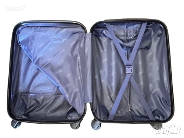 пътнически куфар+авио чанта лек здрав 100%ABS 54/39/20 4ри колела 360°, снимка 12 - Куфари - 42072756