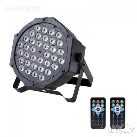 Мини Прожектор за клубове , дискотеки , партита - LED Mini Flat Par - 7 различни канала , 36 LED, снимка 6 - Прожектори - 30282388