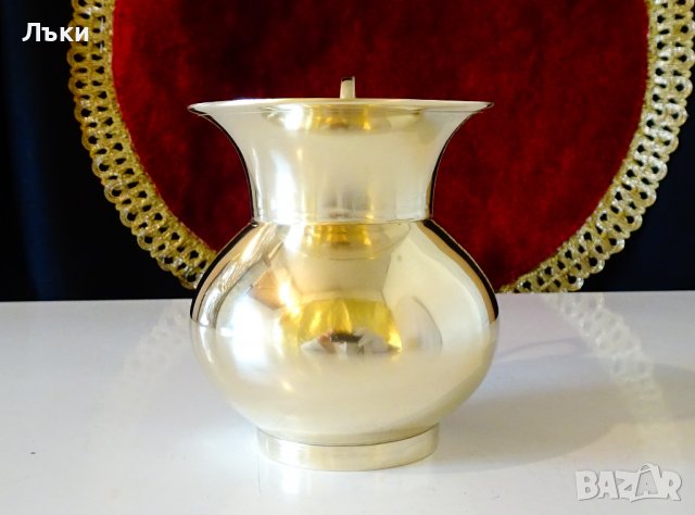 Бронзова кана за ракия 250 мл.,каничка,барок. , снимка 2 - Антикварни и старинни предмети - 39710835