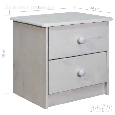 Нощно шкафче, 43x34x40 см, борово дърво масив Код P55, снимка 4 - Шкафове - 49144949