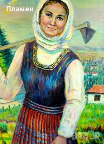 Стара картина /1965/, снимка 3 - Картини - 56149293