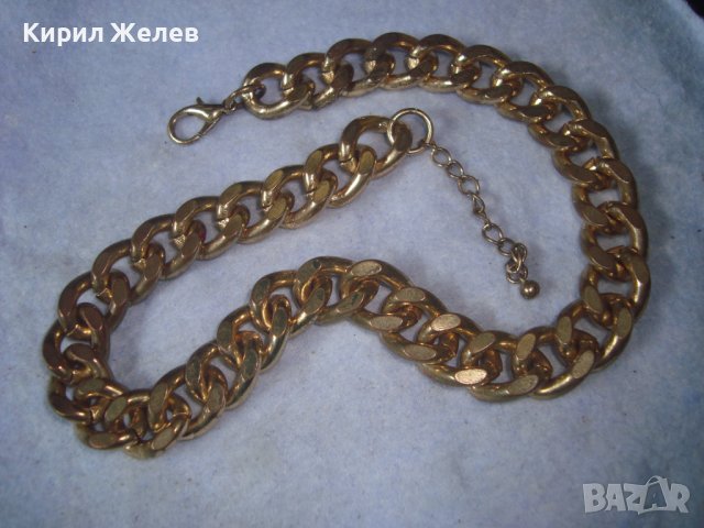 МАСИВЕН ДЕБЕЛО ПОЗЛАТЕН ЛАНЕЦ ВЕРИЖКА СИНДЖИР КЮСТЕК от НЕРЪЖ СТОМАНА ЗДРАВА КЛАСИЧЕСКА ПЛЕТКА 31400, снимка 12 - Колиета, медальони, синджири - 37995907