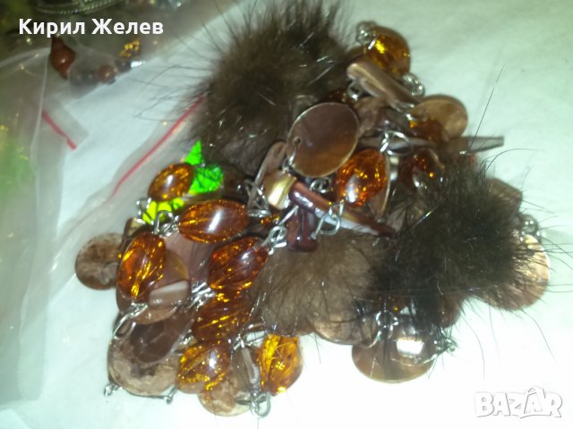 АРТ КОЛИЕ ПУХЧЕТА СЕДЕФ ПАРИЧКИ КАТАЛИН 42031, снимка 5 - Колиета, медальони, синджири - 29637157