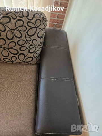 масивни дивани корпус естествена кожа и възглавници от текстил , снимка 4 - Дивани и мека мебел - 53255138