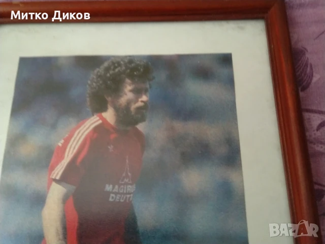 Paul Breitner Germany Bayern Munich фотос в рамка със стъкло отлична 34х21см, снимка 3 - Футбол - 50551943