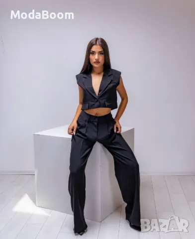 Елегантен черен дамски комплект , снимка 5 - Комплекти - 48009055