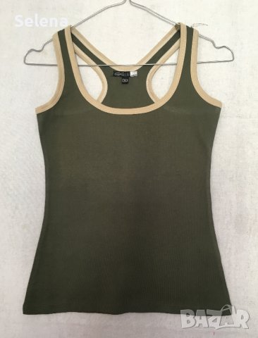 нов памучен топ в петролнозелено, снимка 1